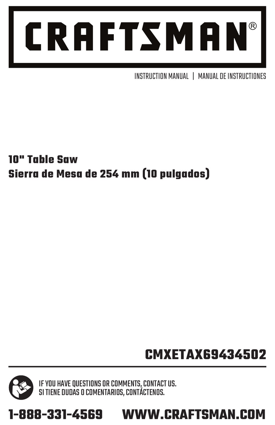 CRAFTSMAN CMXETAX69434502 INSTRUCTION MANUAL Pdf Download | ManualsLib