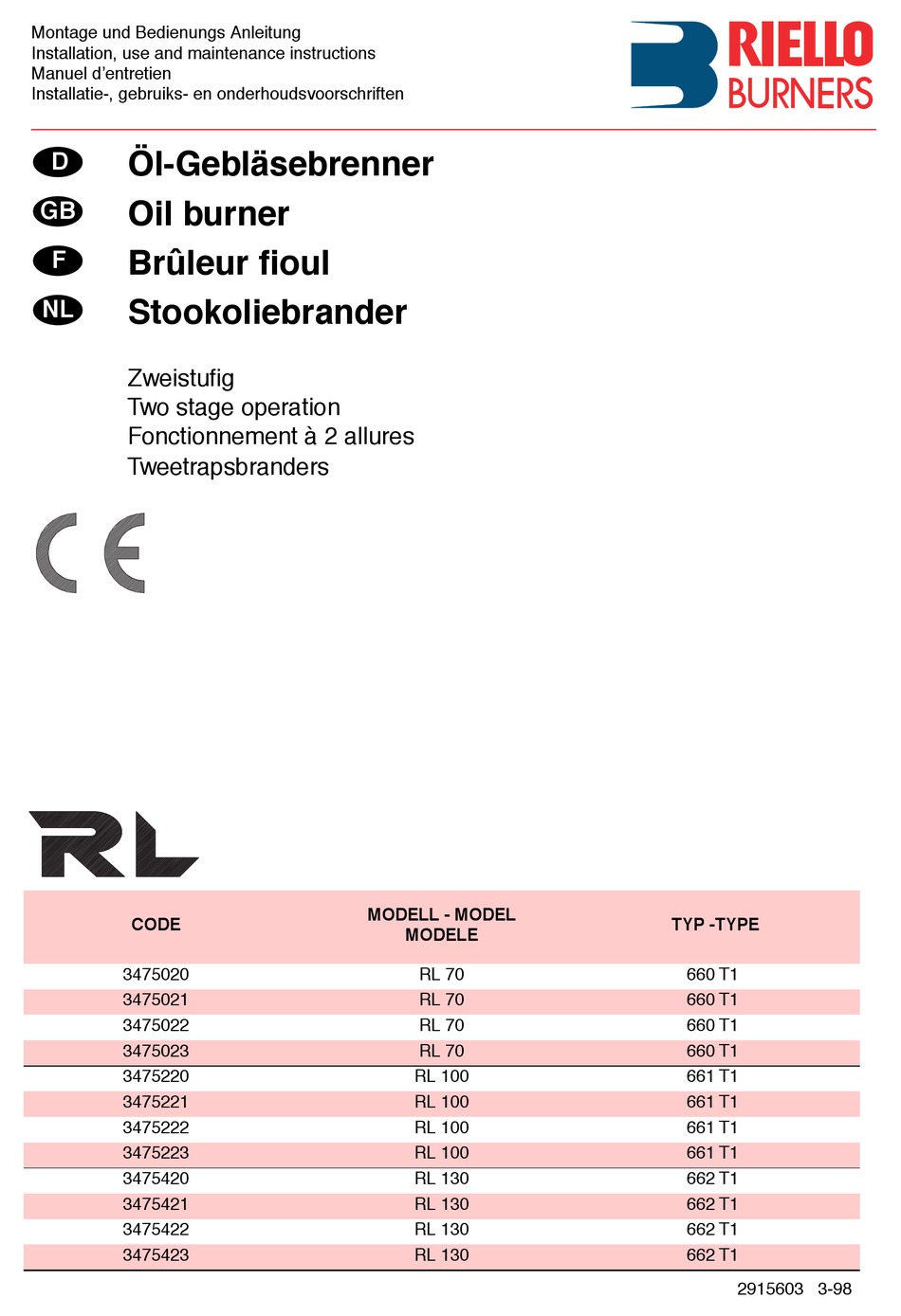 riello-burners-rl-series-installation-use-and-maintenance-instructions