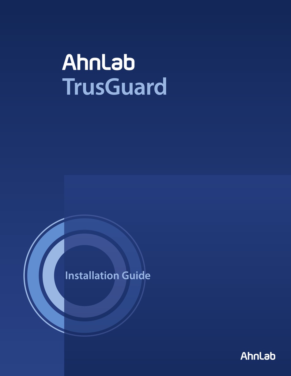 Ahnlab Trusguard Installation Manual Pdf Download Manualslib