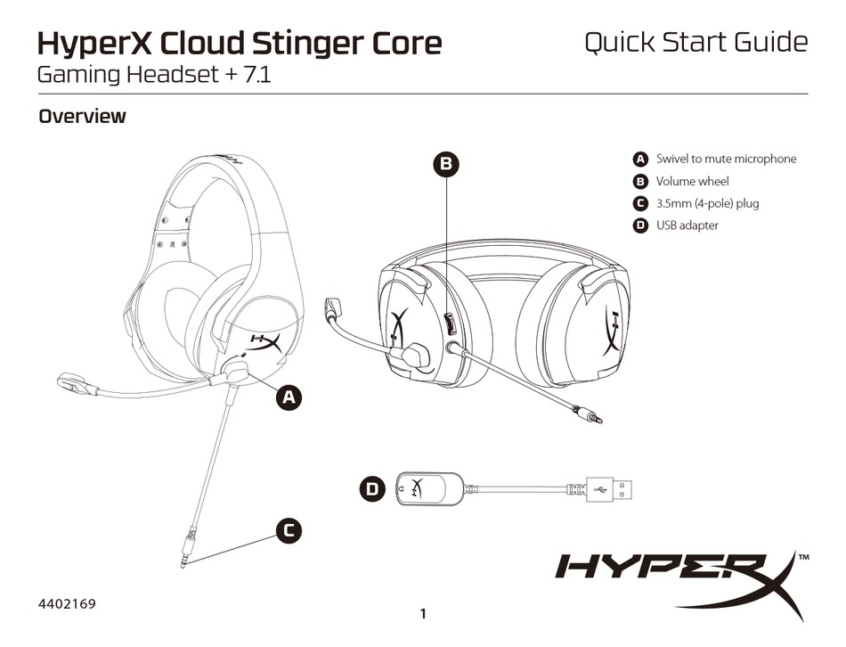 HYPERX CLOUD STINGER CORE QUICK START MANUAL Pdf Download | ManualsLib