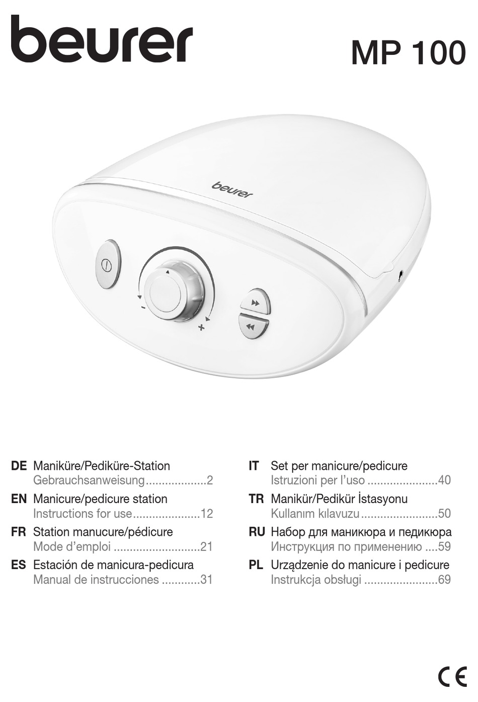 BEURER MP 100 INSTRUCTIONS FOR USE MANUAL Pdf Download ManualsLib