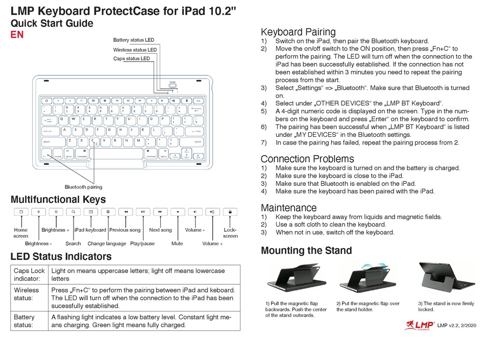 LMP Keyboard ProtectCase for iPad 10.2 - LMP