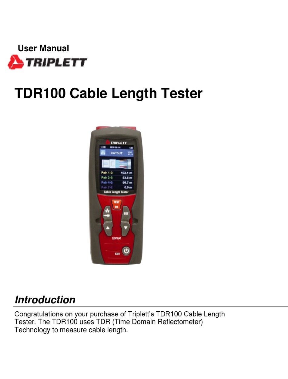 TRIPLETT TDR100 USER MANUAL Pdf Download | ManualsLib