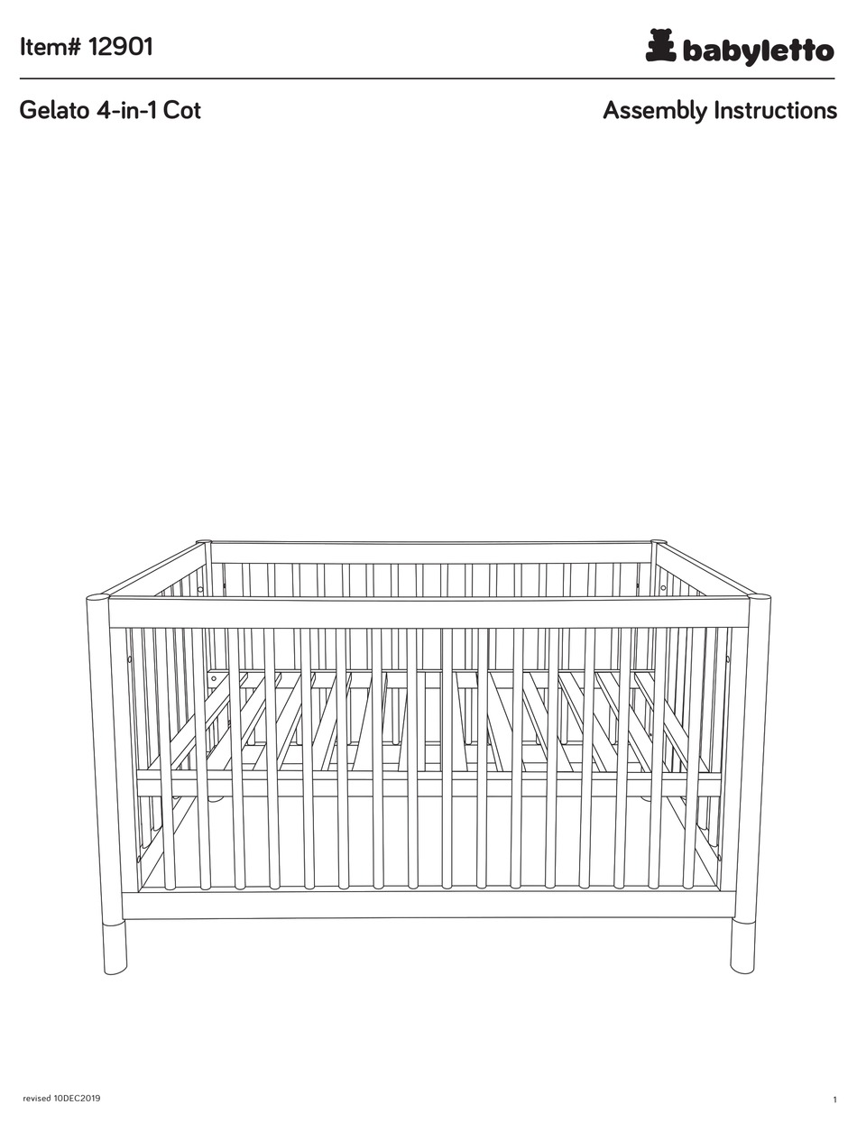 Babyletto Gelato 12901 Assembly Instructions Manual Pdf Download Manualslib