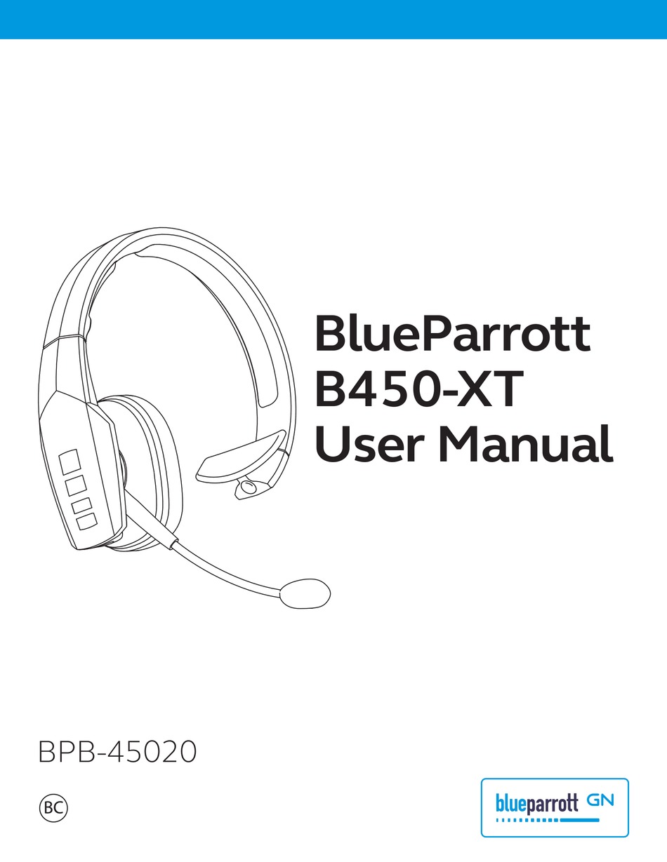 Blueparrott B450 Xt User Manual Pdf Download Manualslib