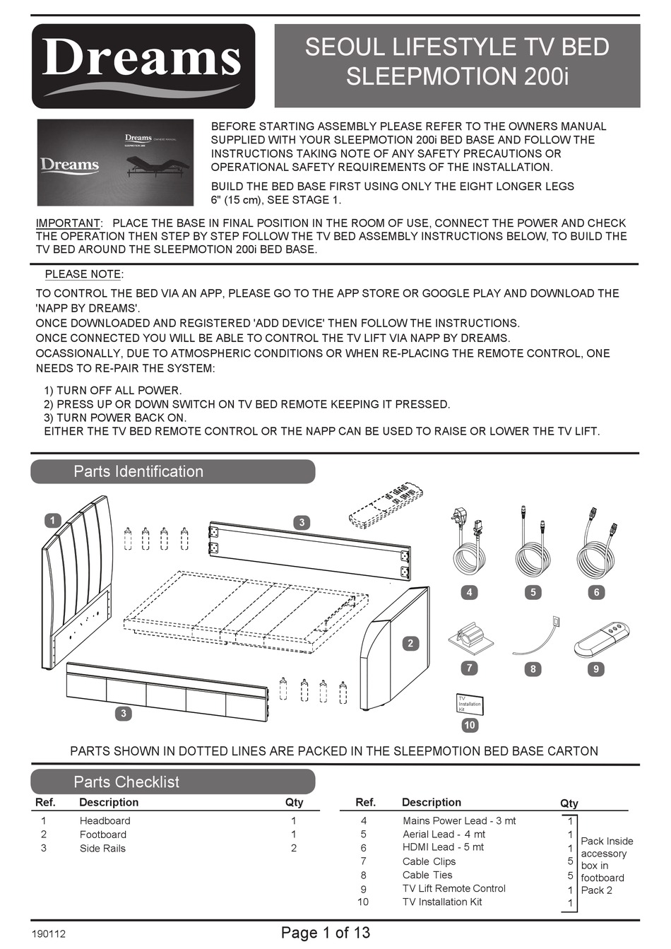 Dreams on sale sleepmotion 200i