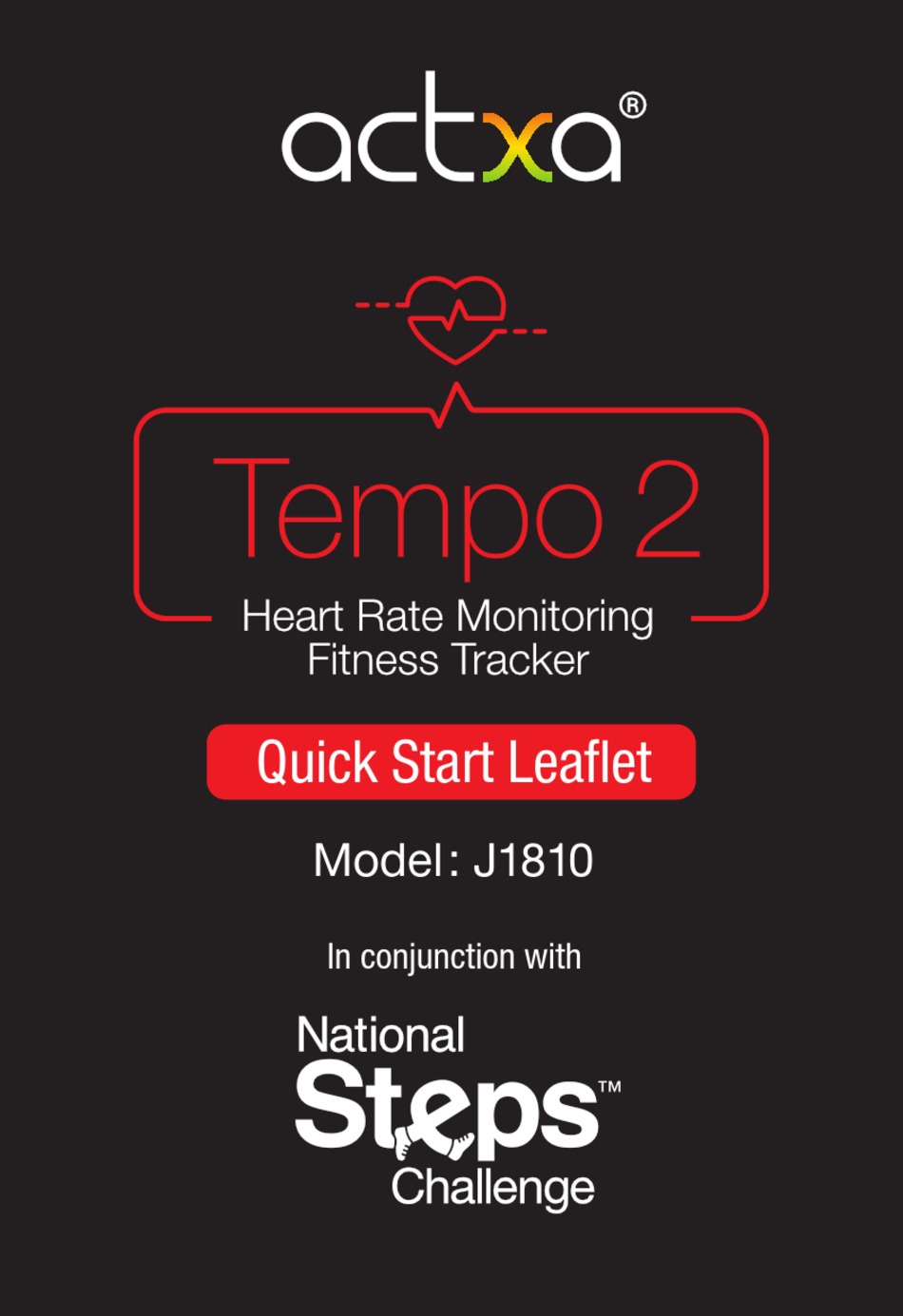 Actxa Tempo 2 Quick Start Leaflet Pdf Download Manualslib