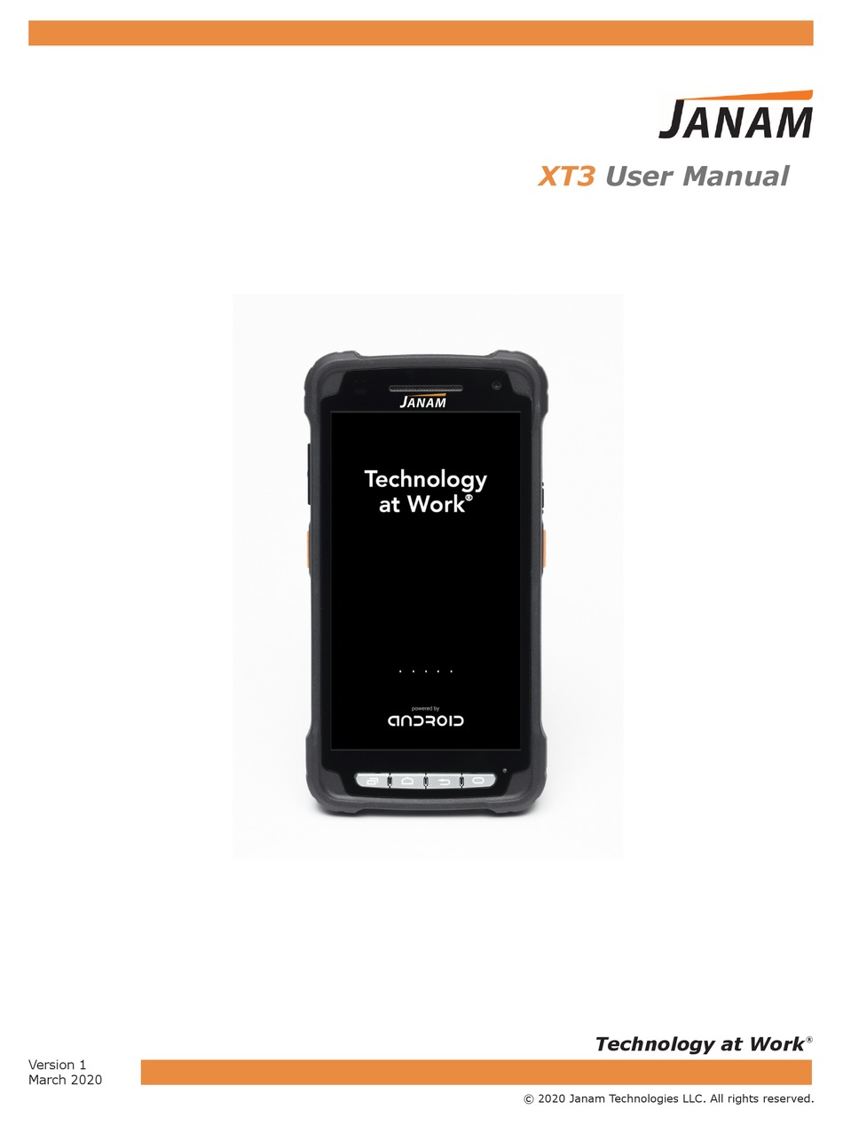 JANAM XT3 USER MANUAL Pdf Download ManualsLib
