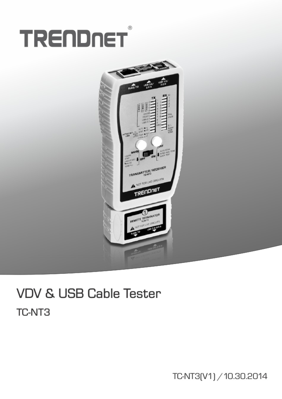 Testeur de câbles USB et VDV - TRENDnet TC-NT3