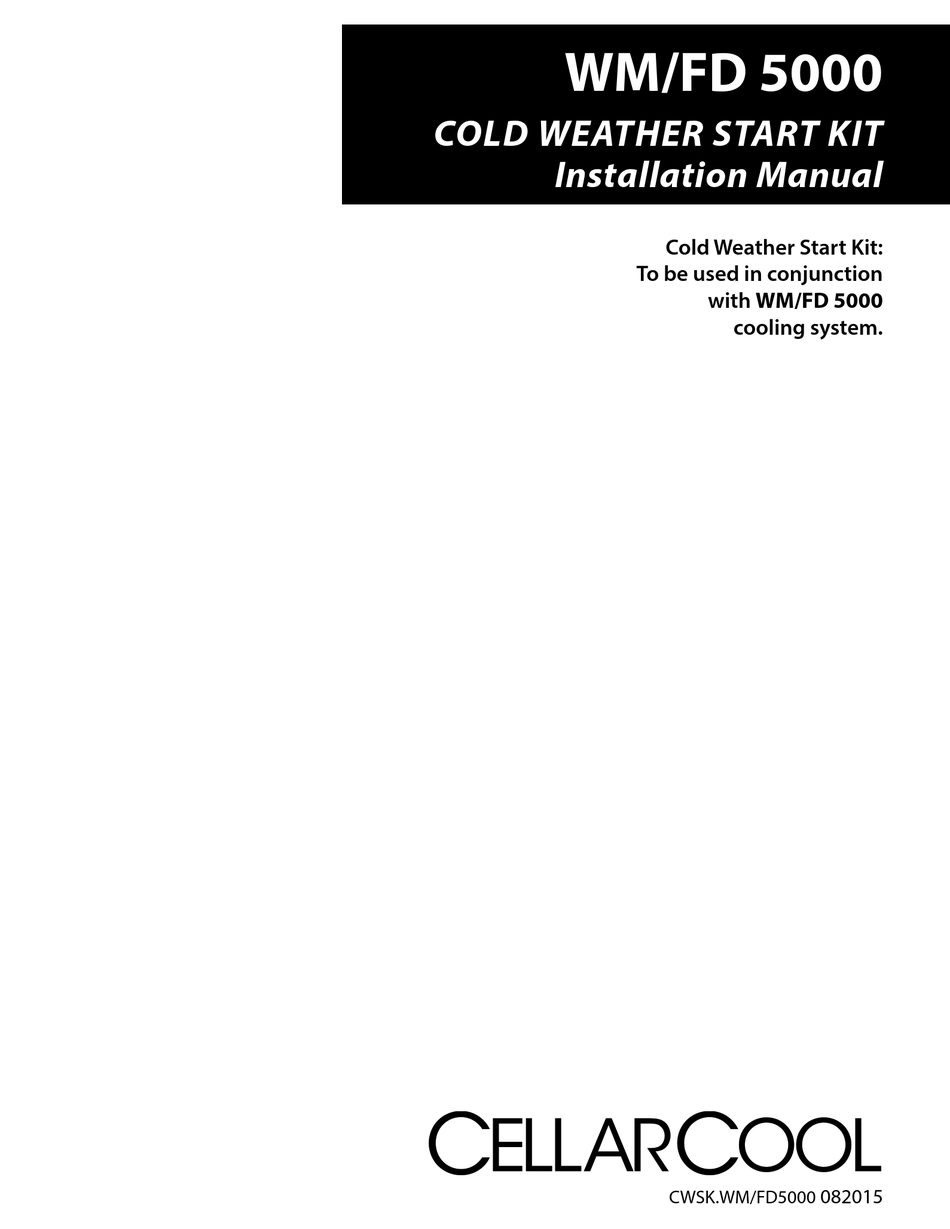 CELLARCOOL WM 5000 INSTALLATION MANUAL Pdf Download ManualsLib