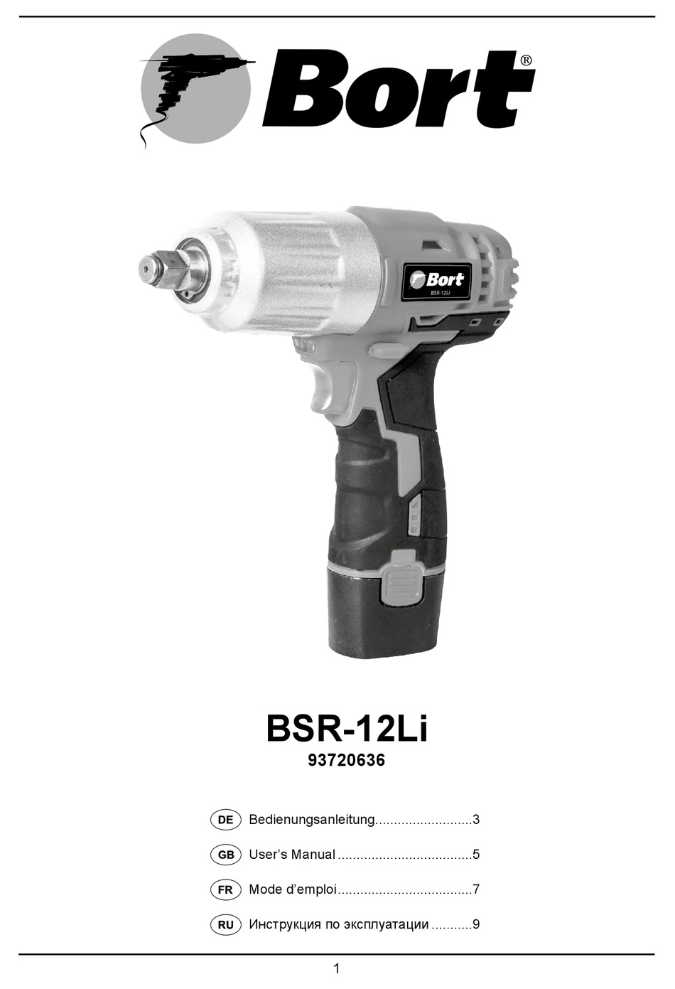 BORT BSR-12LI USER MANUAL Pdf Download | ManualsLib