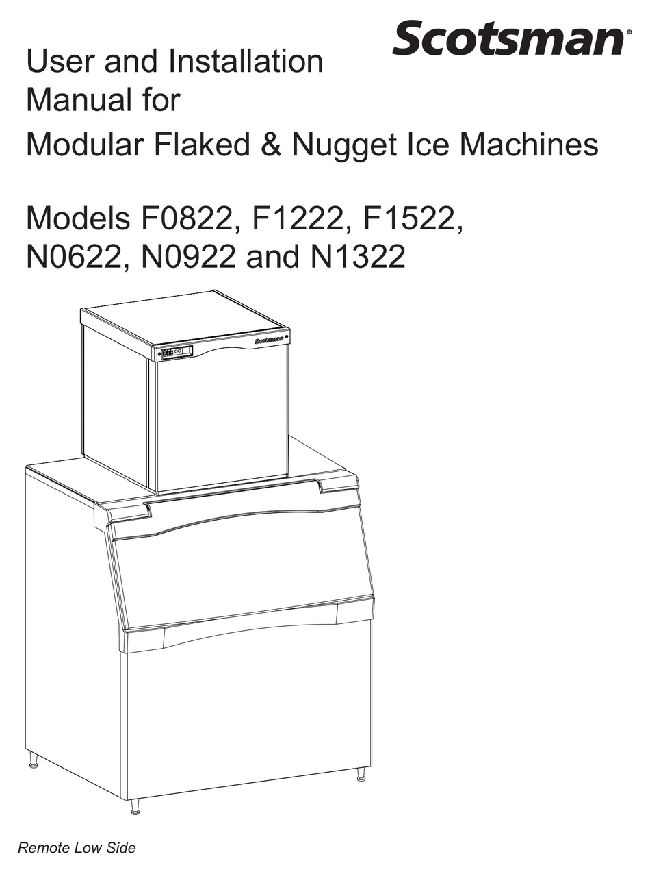 SCOTSMAN F0822 USER AND INSTALLATION MANUAL Pdf Download ManualsLib