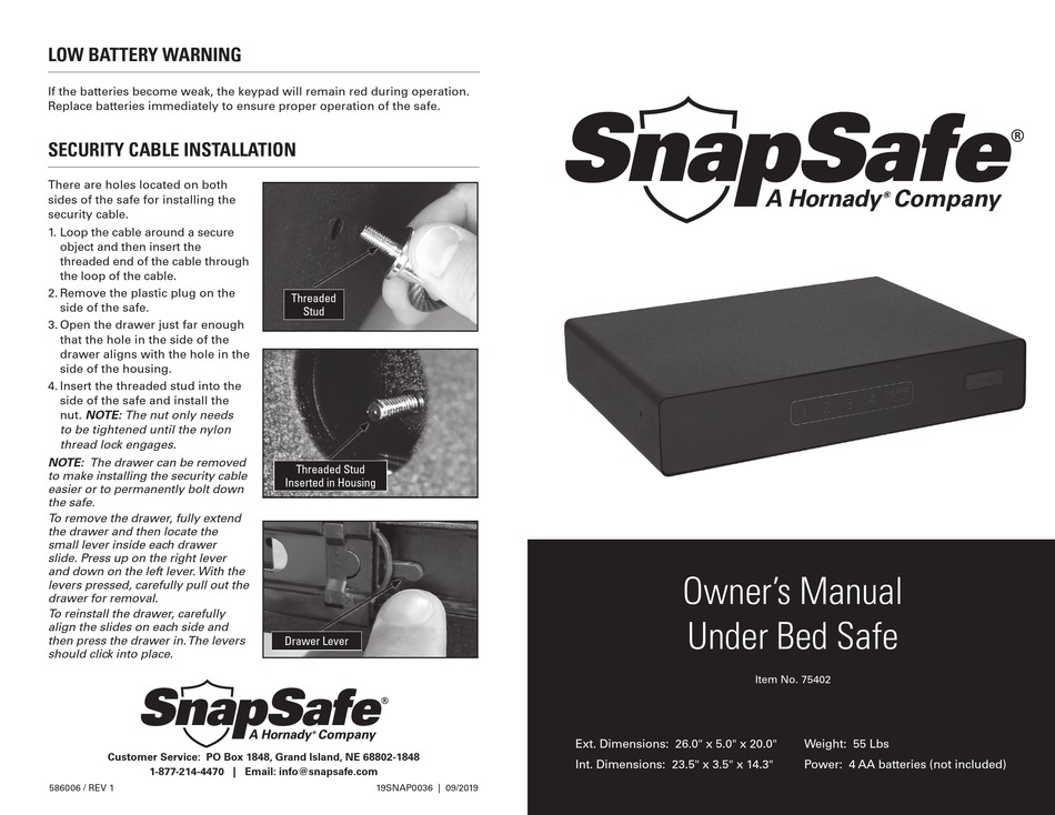 HORNADY SNAPSAFE 75402 OWNER'S MANUAL Pdf Download ManualsLib