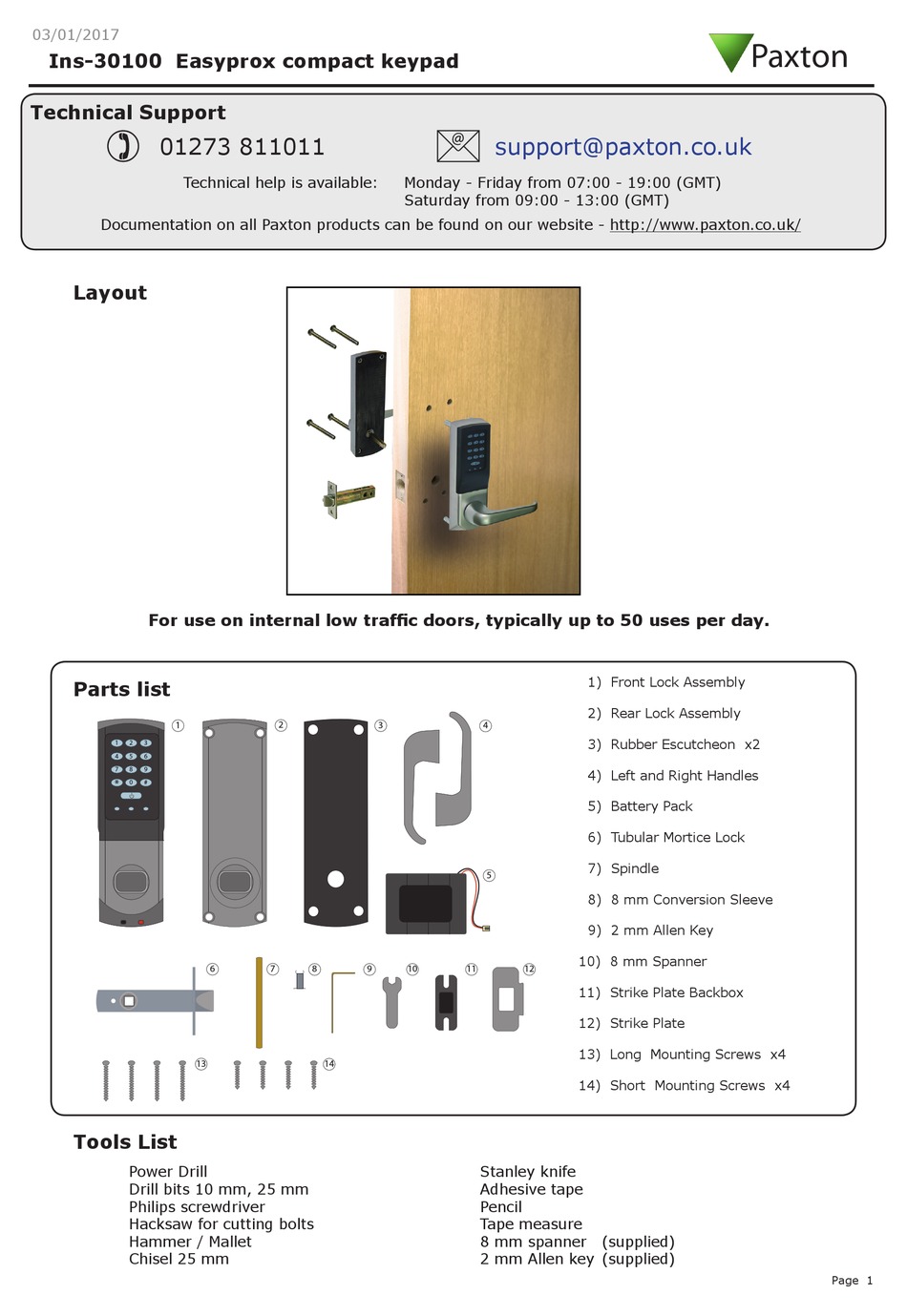 PAXTON EASYPROX 30100 MANUAL Pdf Download ManualsLib