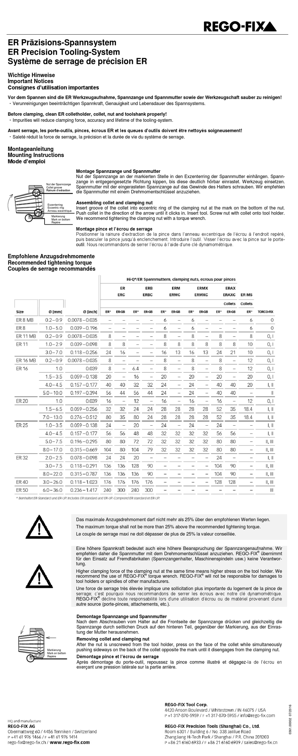 REGOFIX ER 8 MB MANUAL Pdf Download ManualsLib