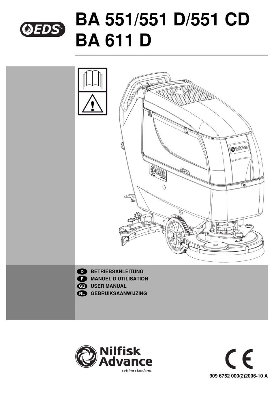 NILFISKADVANCE BA 551 USER MANUAL Pdf Download ManualsLib