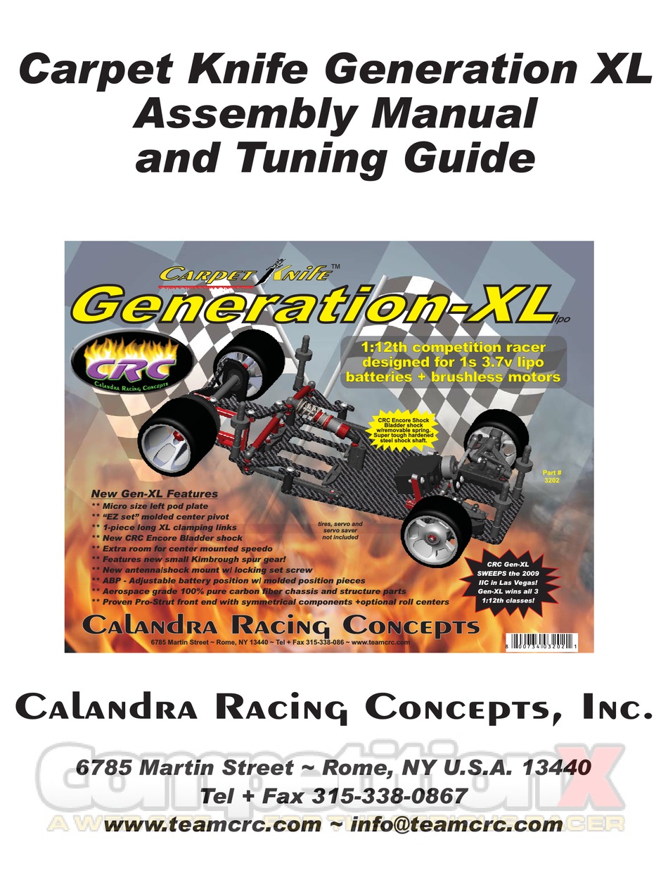 CRC CARPET KNIFE GENERATIONXL ASSEMBLY MANUAL Pdf Download ManualsLib
