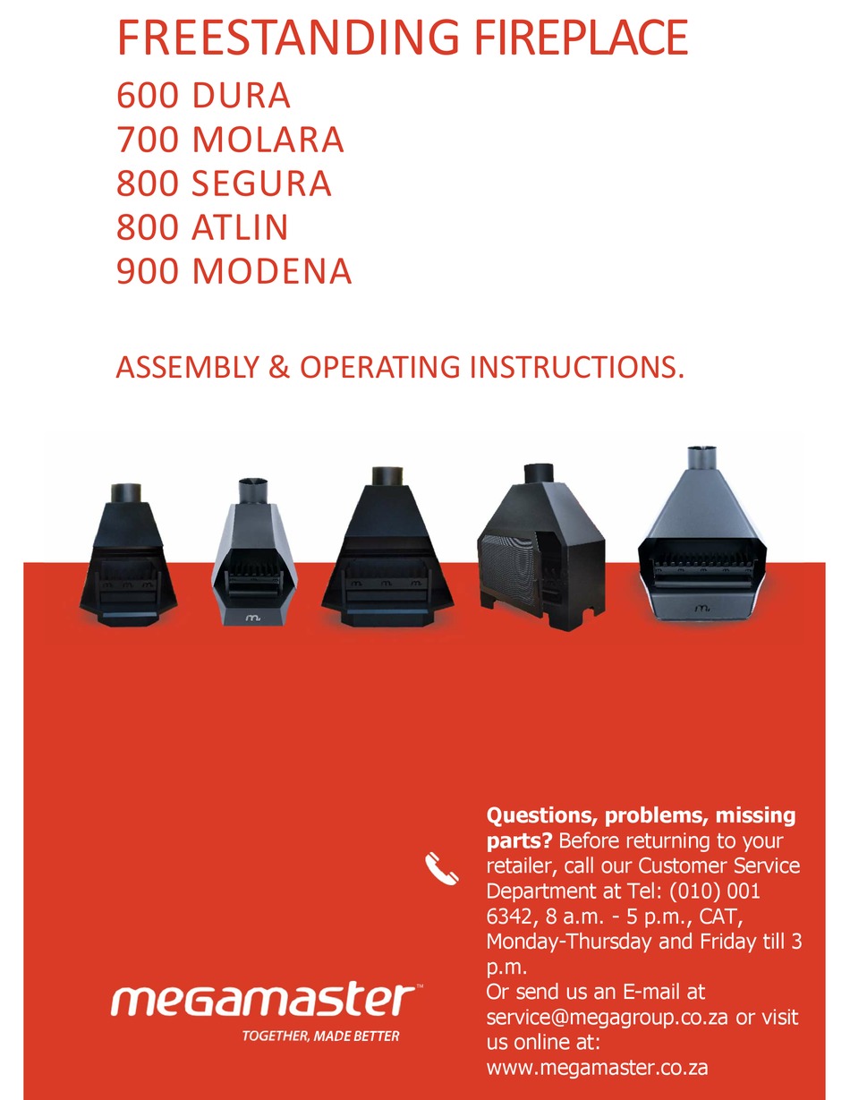 MEGAMASTER 600 DURA ASSEMBLY & OPERATING INSTRUCTIONS Pdf Download