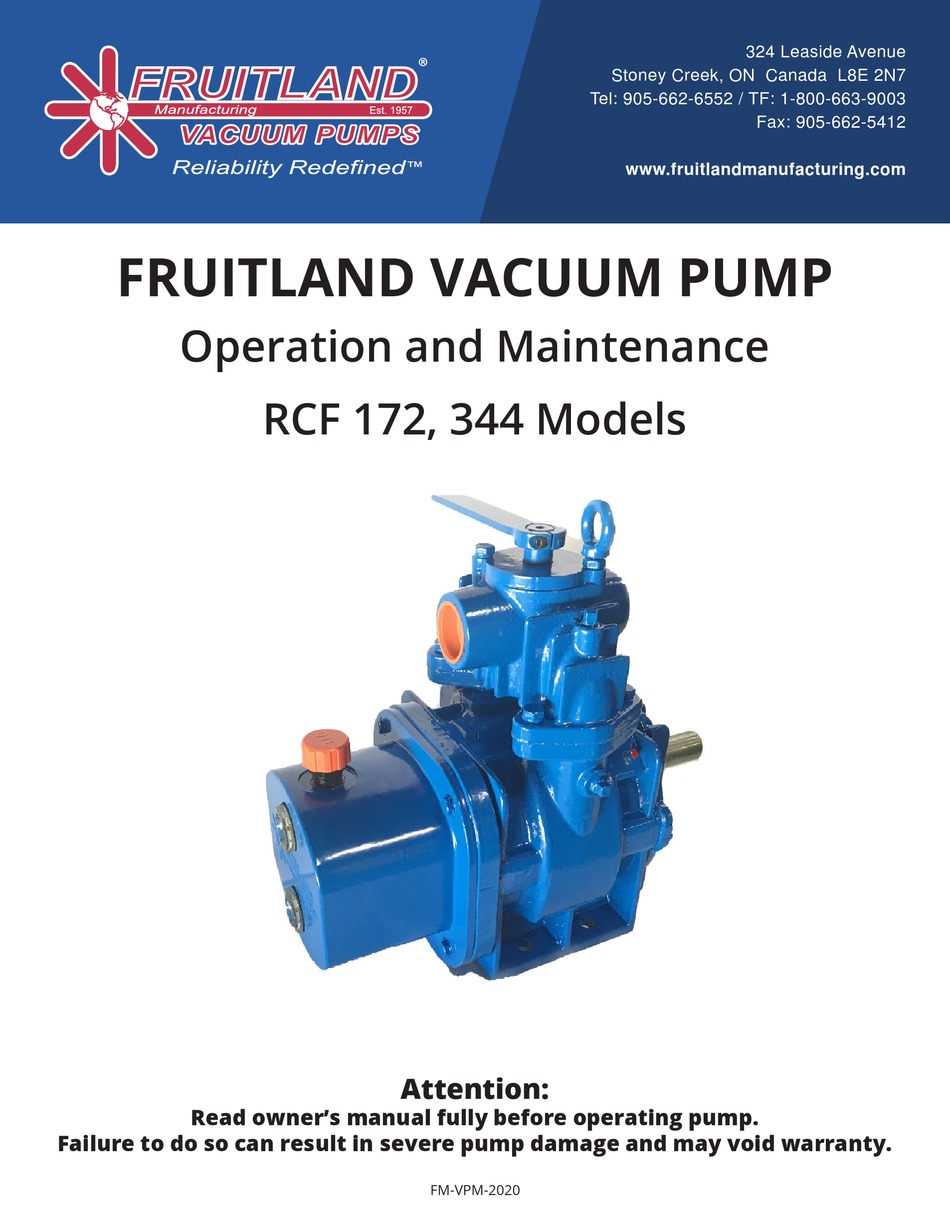 FRUITLAND RCF 172 OPERATION AND MAINTENANCE Pdf Download ManualsLib