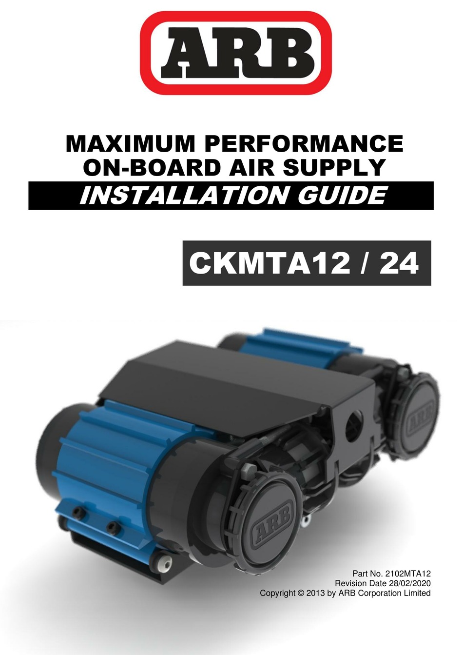 ARB CKMTA12 INSTALLATION MANUAL Pdf Download | ManualsLib