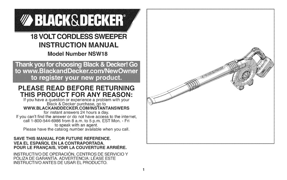 BLACK & DECKER NST1118 QUICK START MANUAL Pdf Download