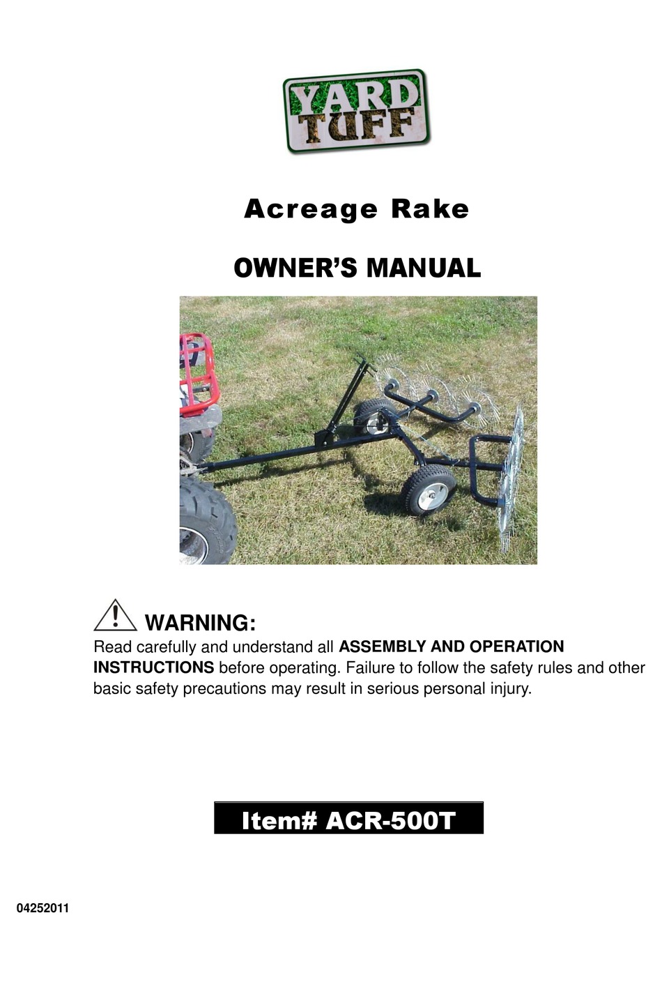 Homemade on sale acreage rake