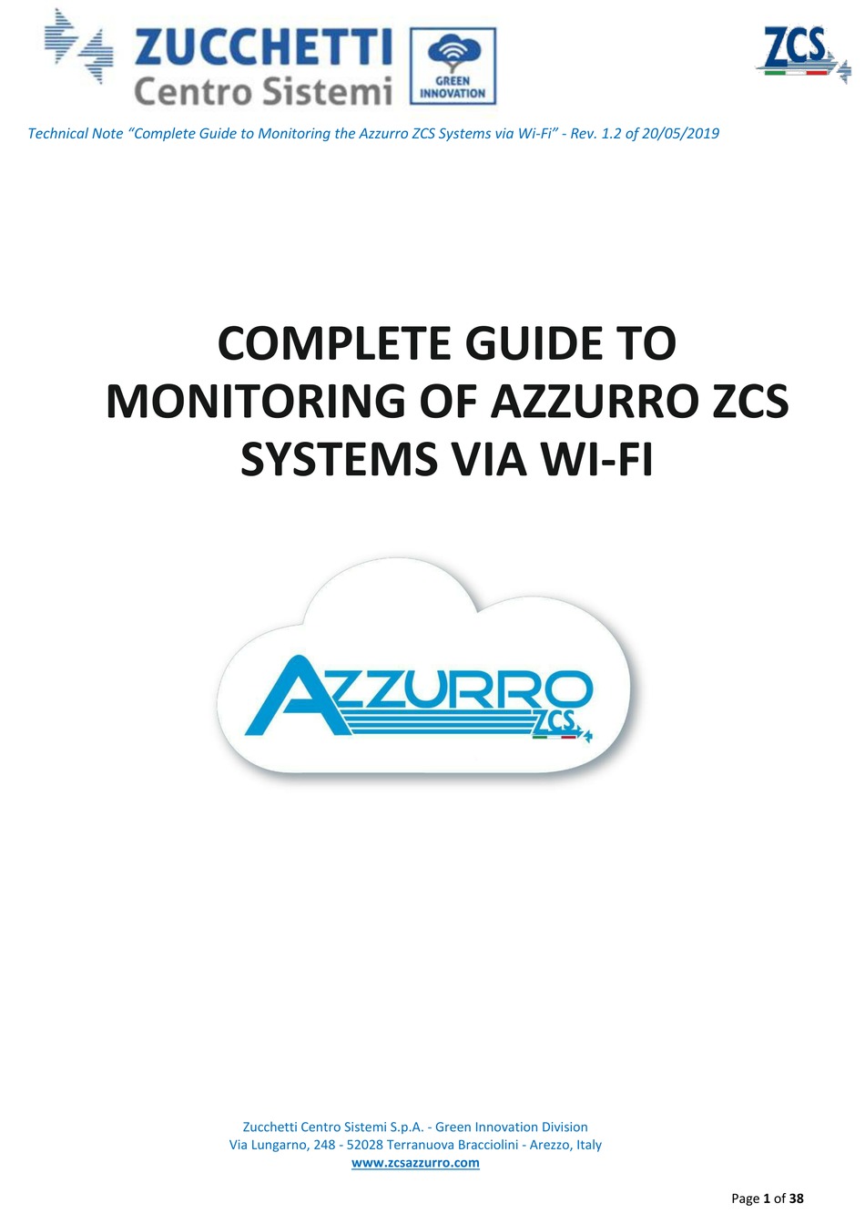 Carte WIFI externe Azzurro Zucchetti pour Inverter ZCS ZS-WIFI-EXT