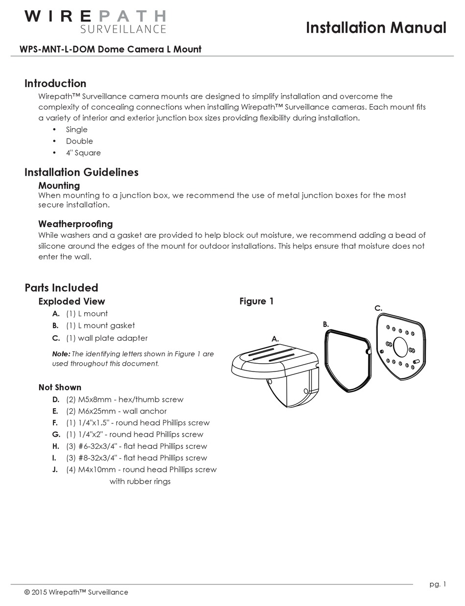 WIREPATH SURVEILLANCE WPSMNTLDOM INSTALLATION MANUAL Pdf Download