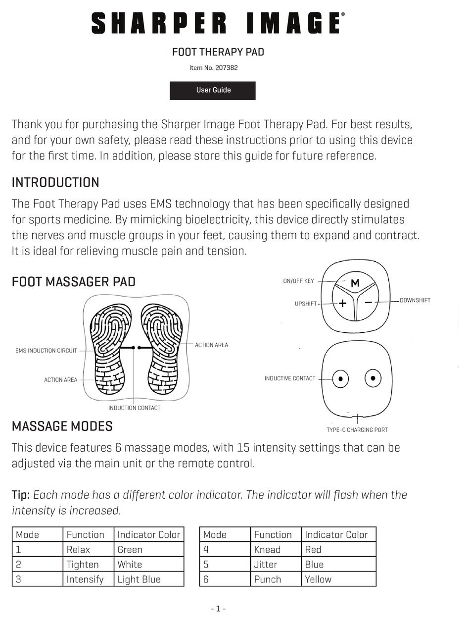 SHARPER IMAGE 207382 USER MANUAL Pdf Download | ManualsLib