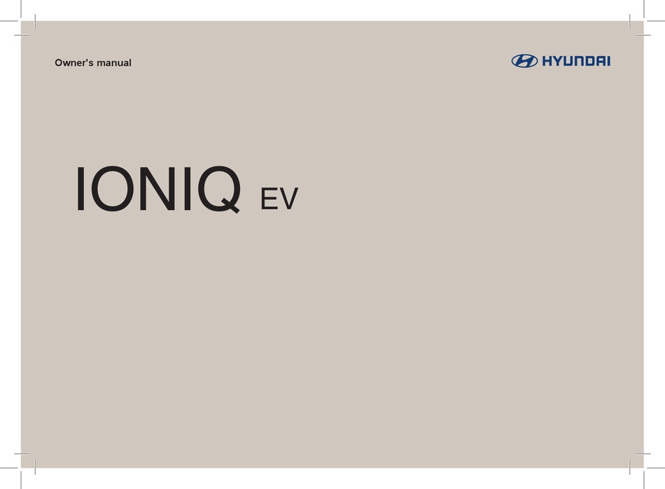 HYUNDAI IONIQ EV OWNER'S MANUAL Pdf Download ManualsLib