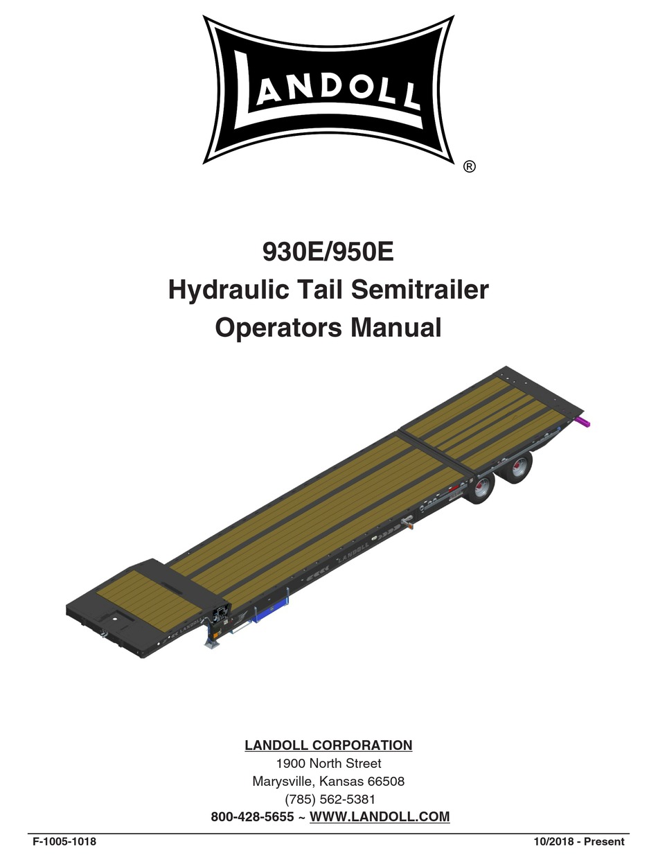 LANDOLL 930E OPERATOR'S MANUAL Pdf Download ManualsLib