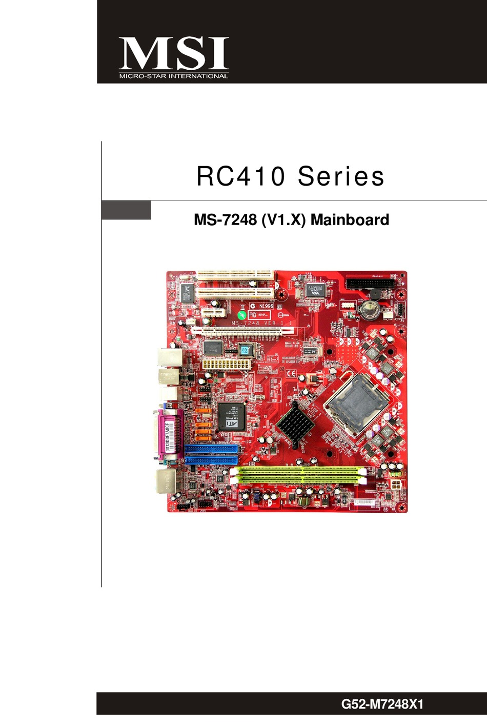 MSI RC410 SERIES MANUAL Pdf Download ManualsLib