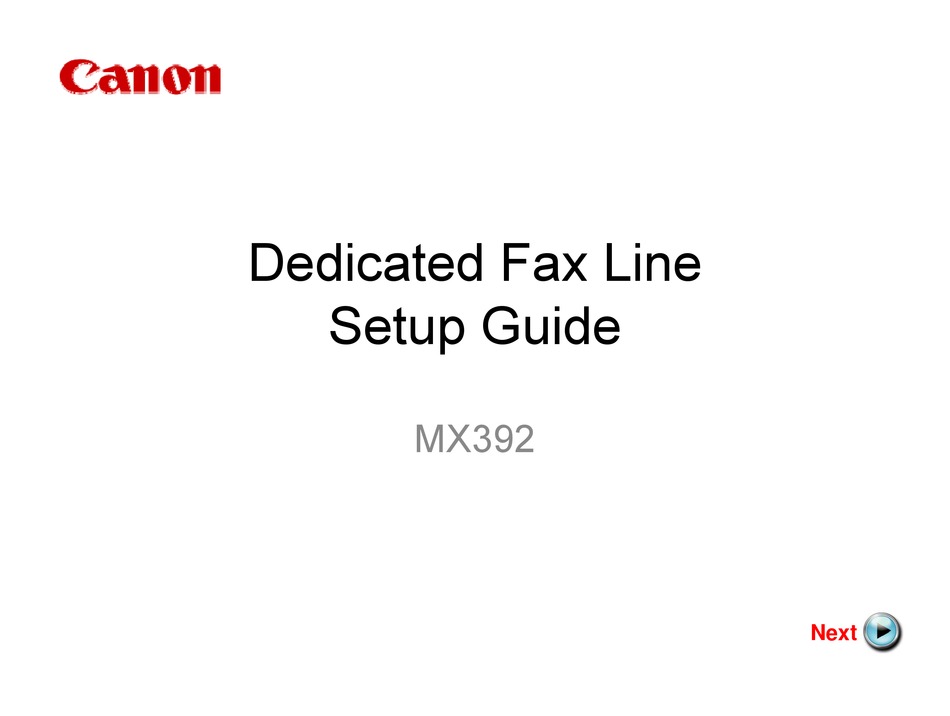 CANON MX392 SETUP MANUAL Pdf Download | ManualsLib