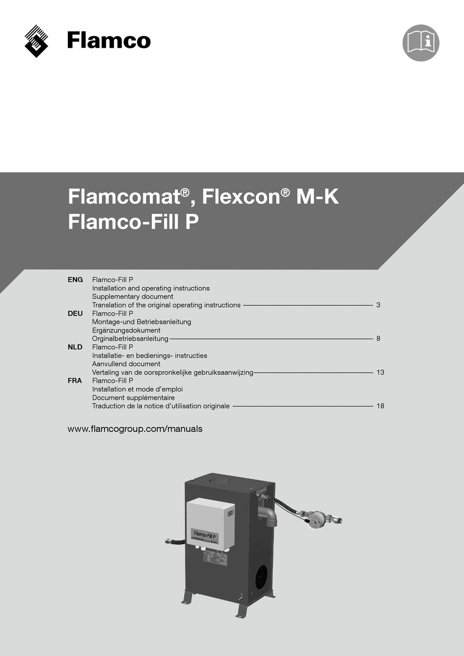 FLAMCO FLAMCOMAT INSTALLATION AND OPERATING INSTRUCTIONS MANUAL Pdf ...