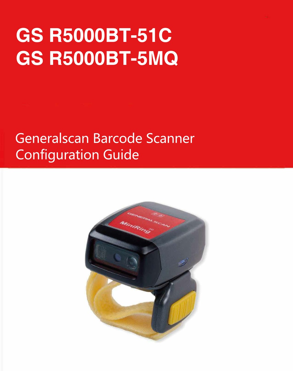 GENERALSCAN MINIRING GS R5000BT-51C CONFIGURATION MANUAL Pdf Download |  ManualsLib