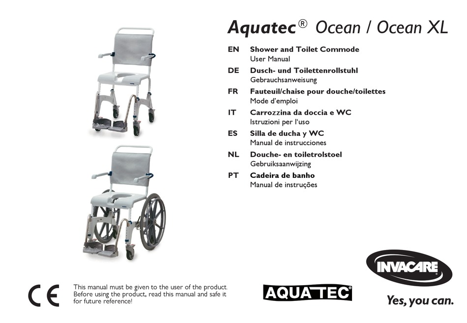 Invacare Aquatec Ocean User Manual Pdf Download Manualslib 1417