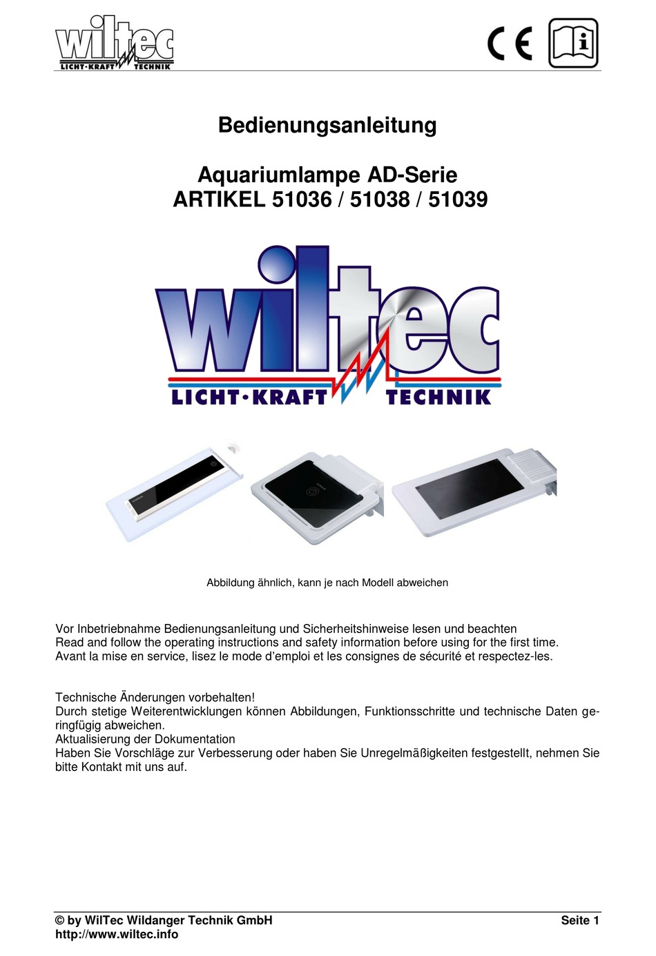WILTEC AD SERIES QUICK START MANUAL Pdf Download | ManualsLib