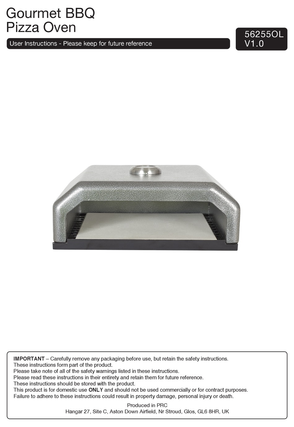 OXFORD BARBECUES 56255OL USER INSTRUCTIONS Pdf Download ManualsLib