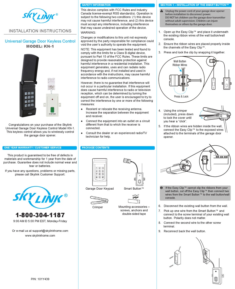 Skylink Garage Door Keypad Dandk Organizer