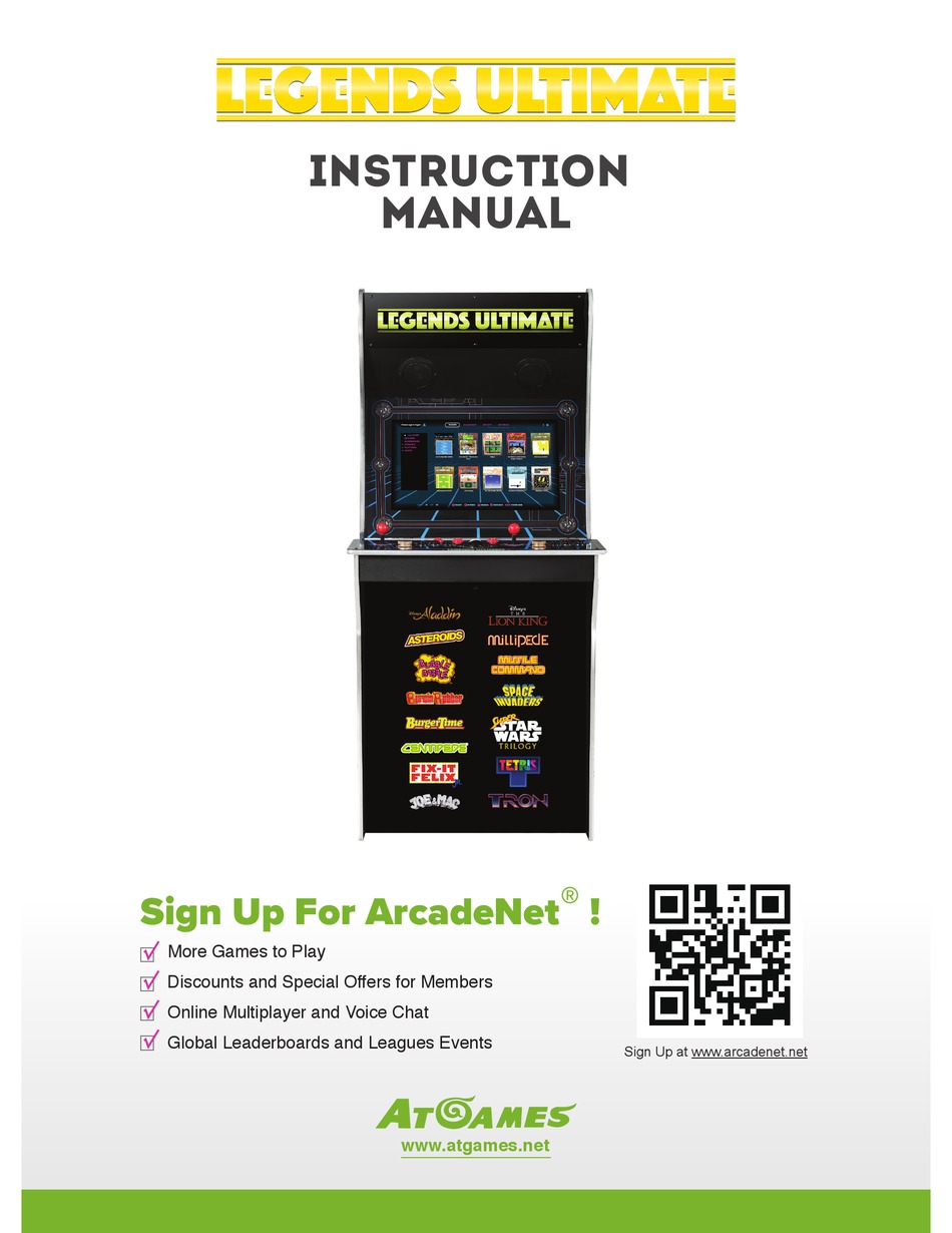ATGAMES LEGENDS ULTIMATE INSTRUCTION MANUAL Pdf Download ManualsLib