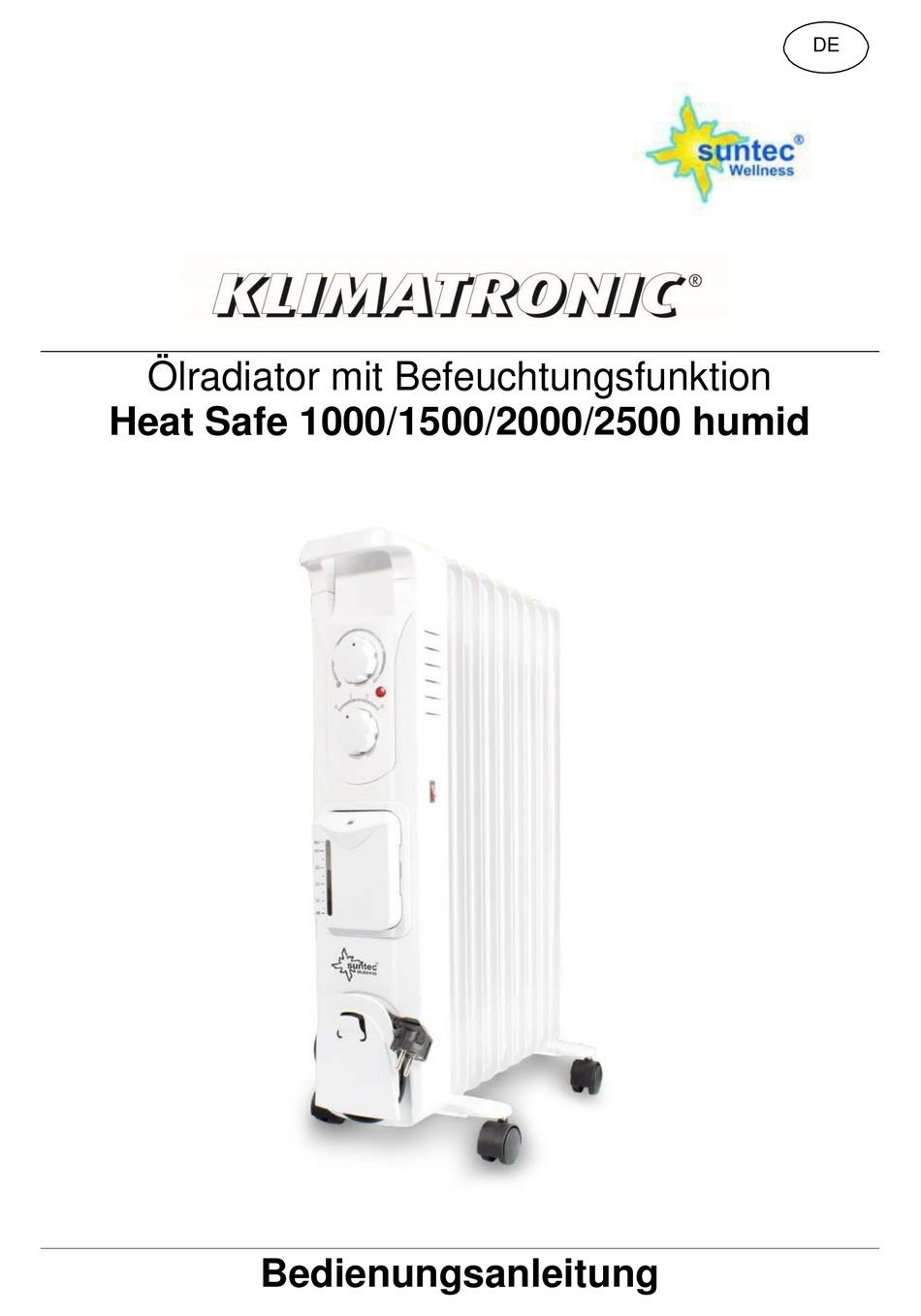 SUNTEC Radiateur à huile avec fonction humidificateur Heat Safe 2500 humid