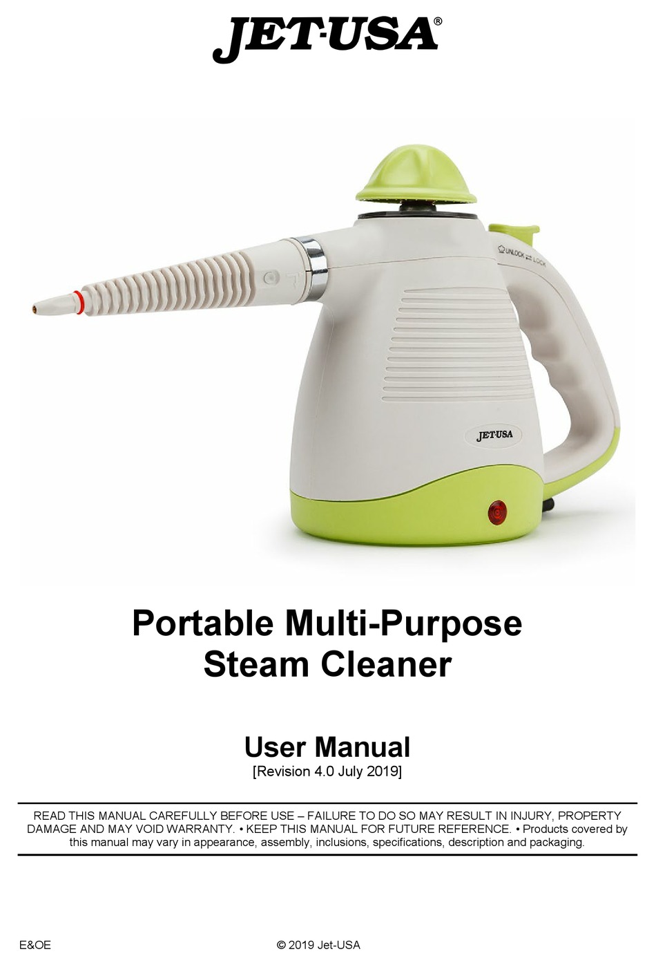 JET USA CLNSTMJETA1GR USER MANUAL Pdf Download ManualsLib