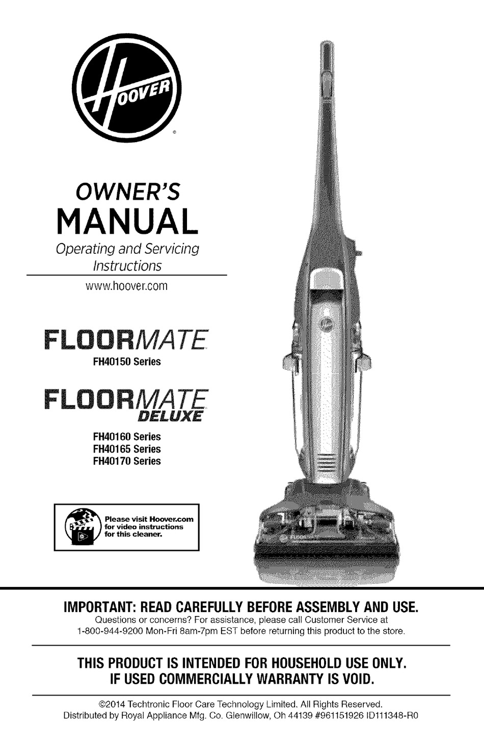 hoover 2300l repair manual