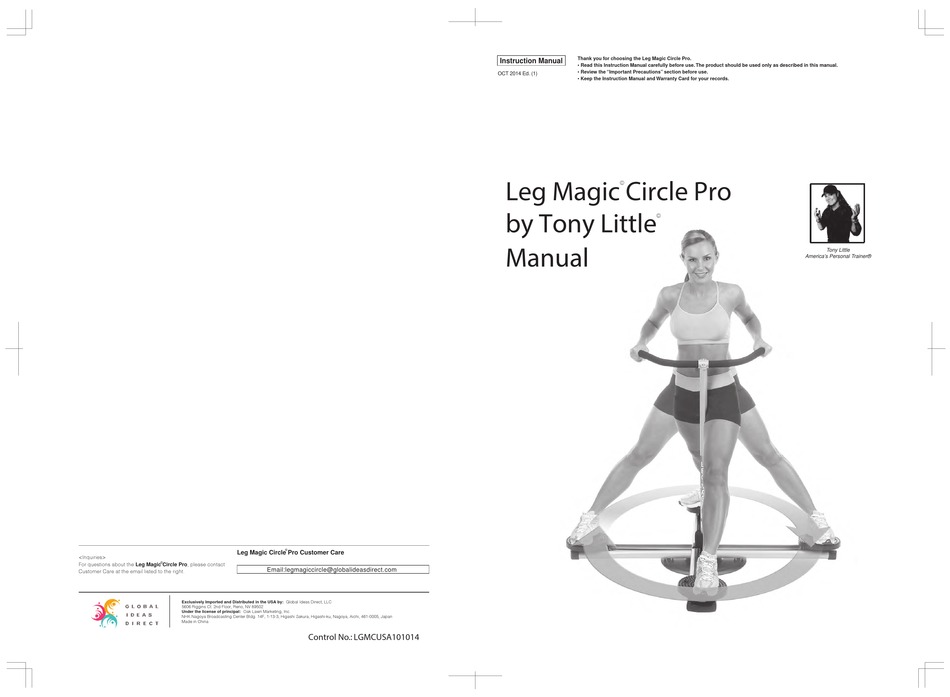 TONY LITTLE LEG MAGIC CIRCLE PRO INSTRUCTION MANUAL Pdf Download |  ManualsLib