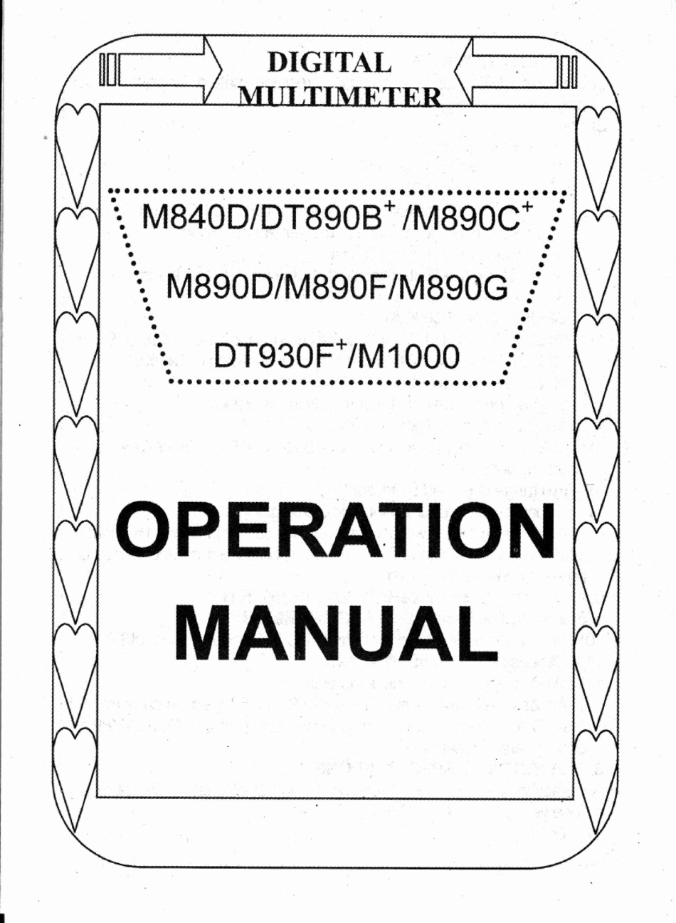 MASTECH M840D OPERATION MANUAL Pdf Download | ManualsLib