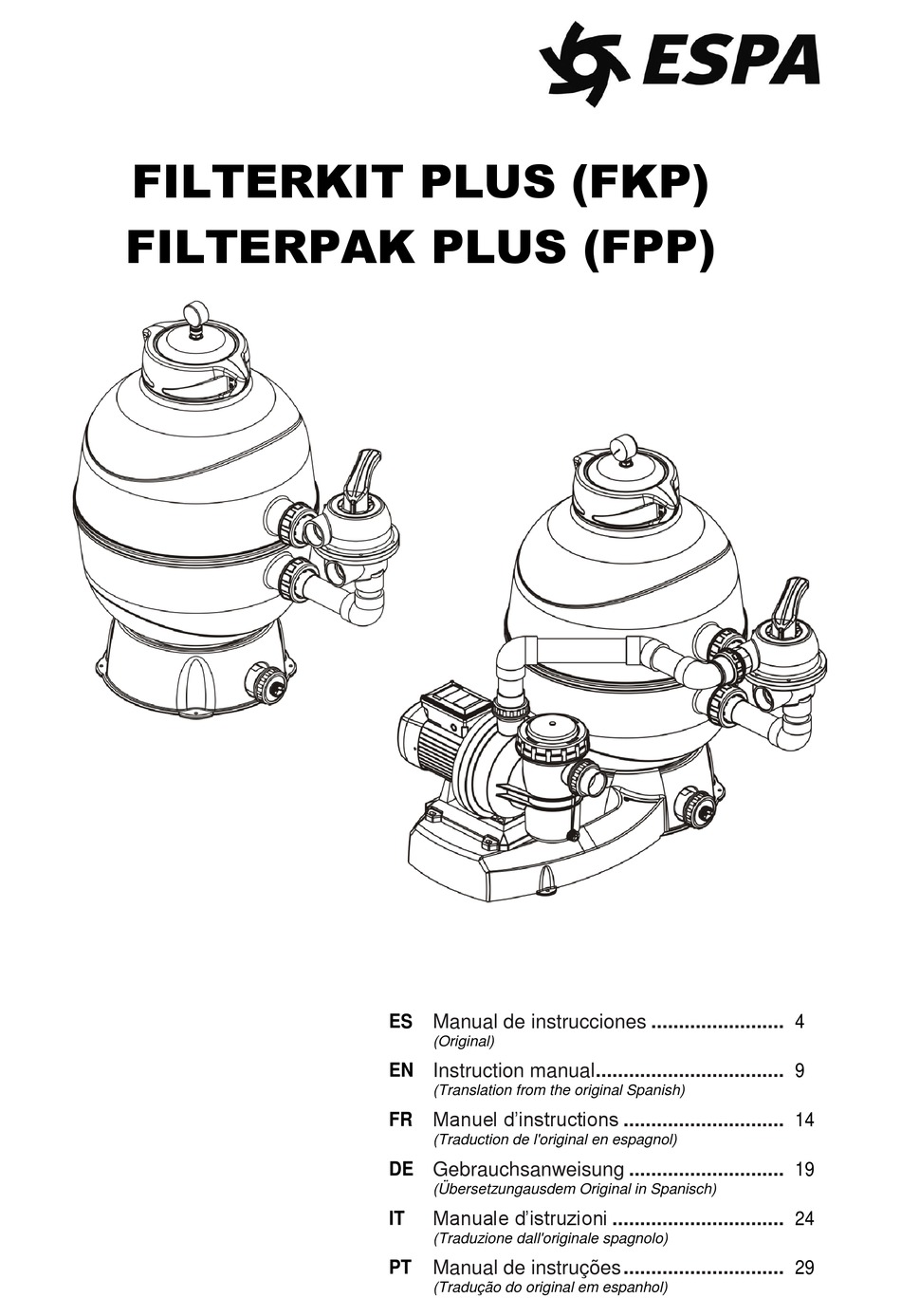 ESPA FILTERKIT PLUS INSTRUCTION MANUAL Pdf Download ManualsLib
