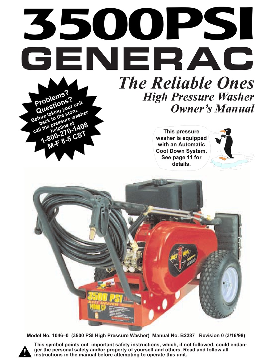 GENERAC POWER SYSTEMS 1046-0 OWNER'S MANUAL Pdf Download | ManualsLib