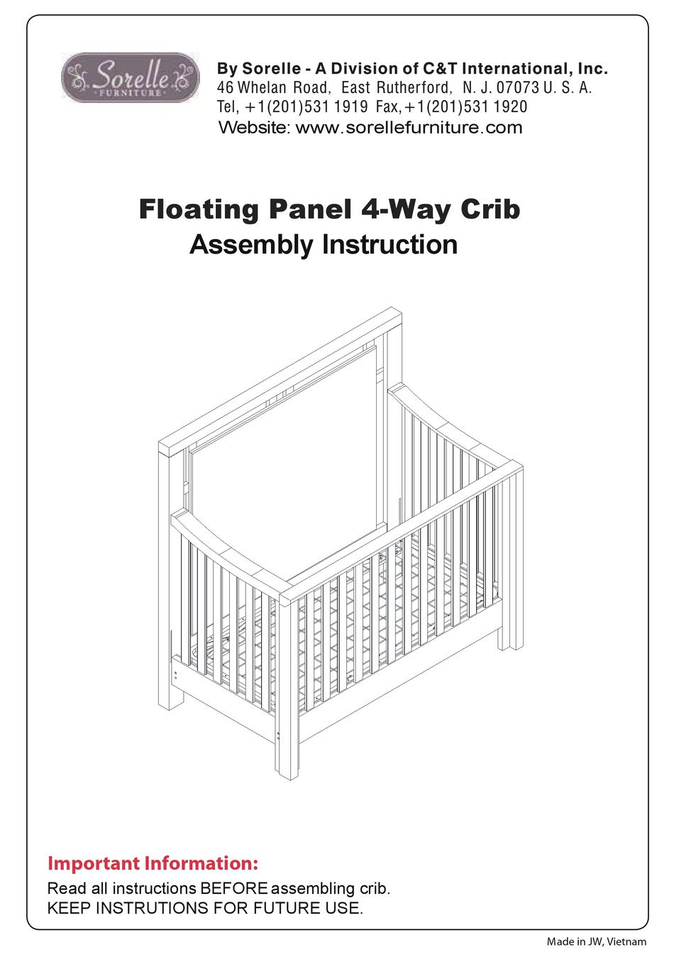 Sorelle crib 2024 conversion instructions