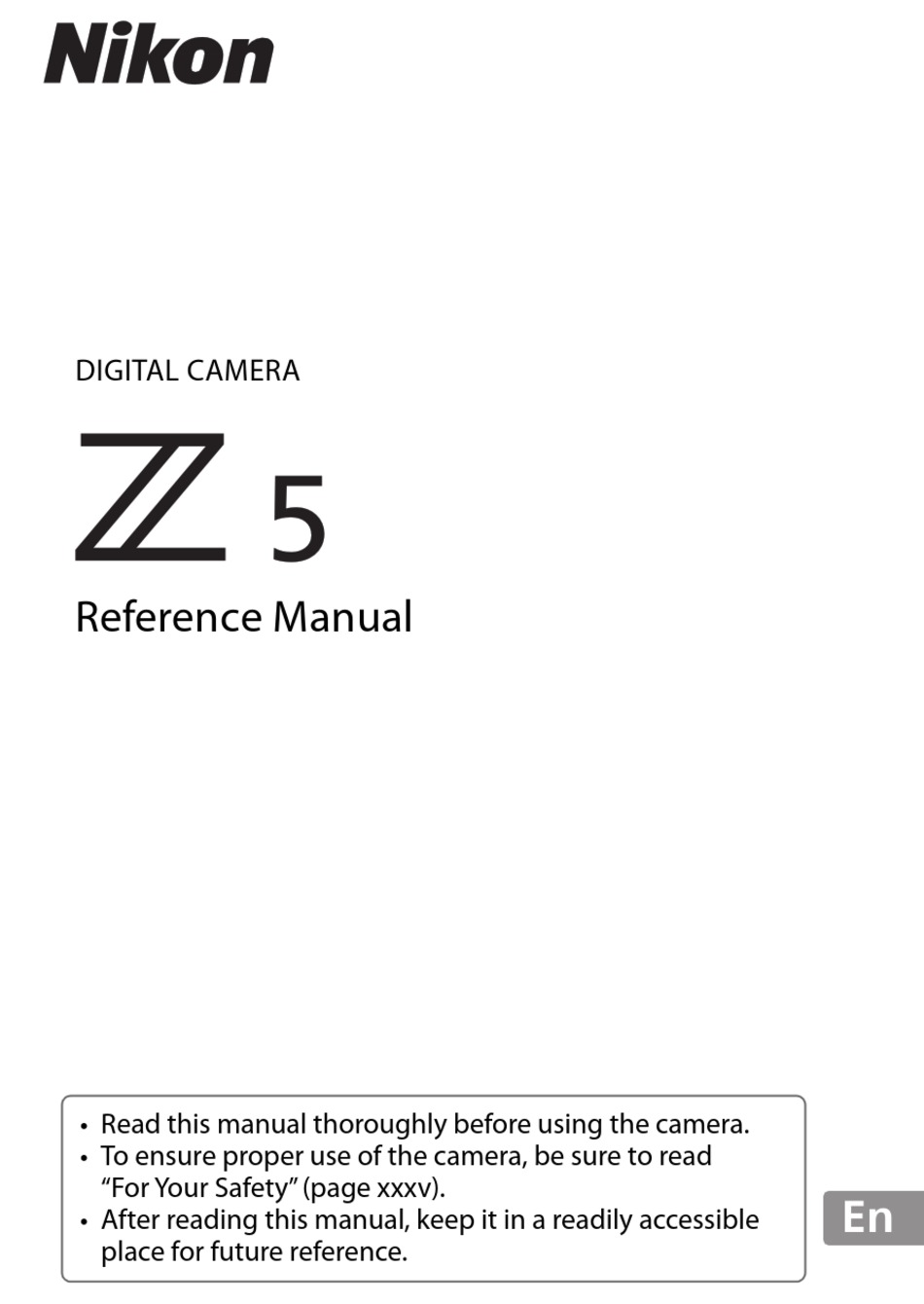 NIKON Z 5 REFERENCE MANUAL Pdf Download ManualsLib