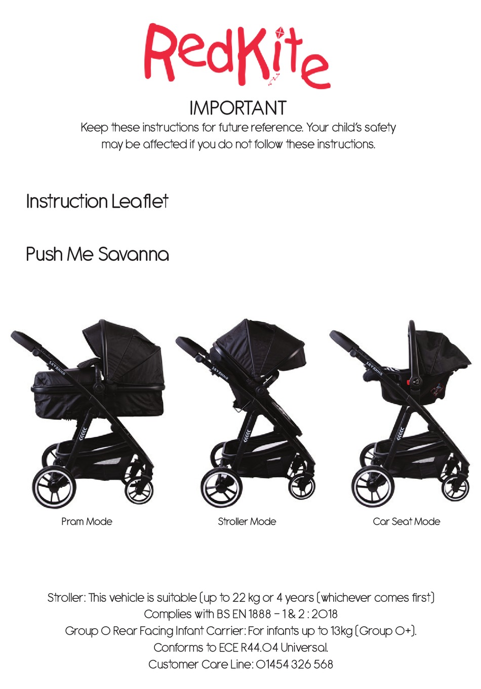 red kite pushchair instructions